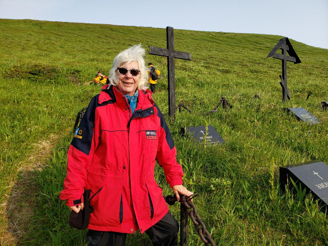 Karla Linn Merrifield on an Island in the Berin Sea