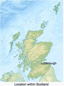 edinburgh, scotland map