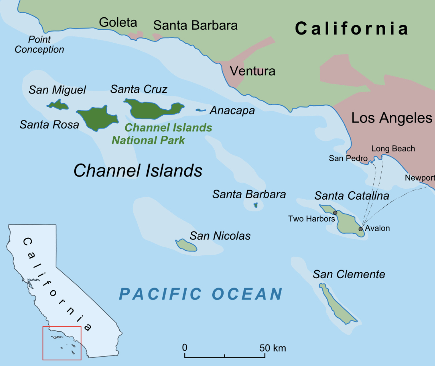 channel islands map